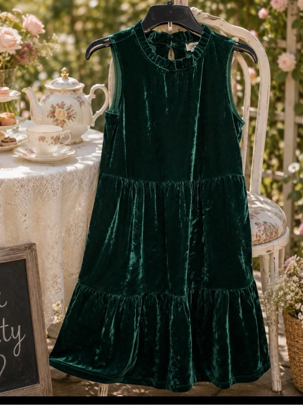 J.crew size 4 sleeveless midi green velvet dress